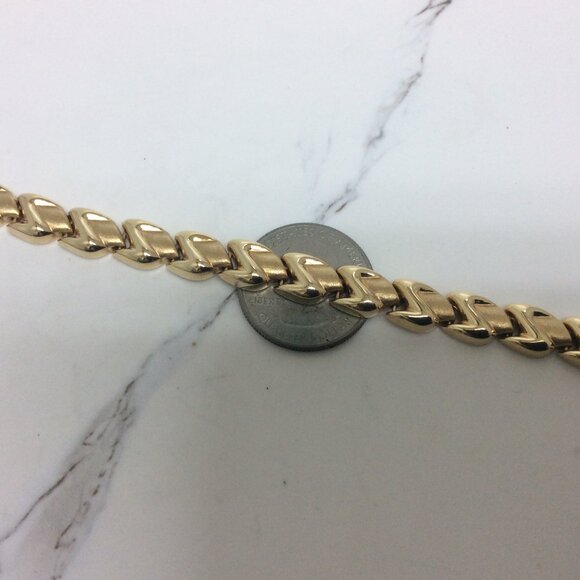 Lady's 14k Solid Real Heavy Yellow Gold XO Necklace 31.80gr 16'' - Picture 2 of 8